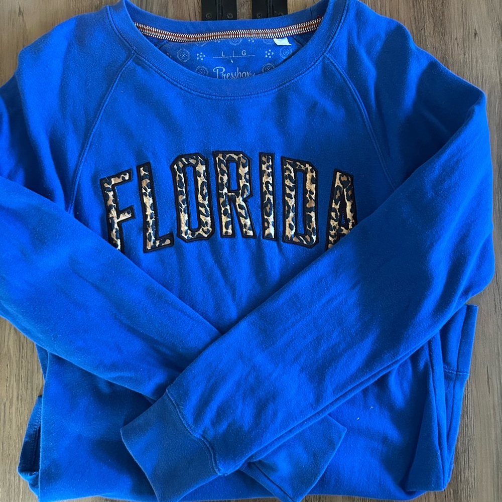Florida Cheetah Print Royal Blue Sweatshirt
